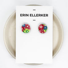 Load image into Gallery viewer, Jardin Vert Circle Stud Earrings
