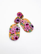 Load image into Gallery viewer, Wild Orange Large Dangle Earrings
