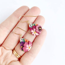 Load image into Gallery viewer, Speckled Bouquet Small Teardrop Dangle Earrings
