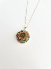 Load image into Gallery viewer, Sunflower Bouquet Small Pendant Necklace
