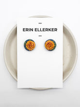 Load image into Gallery viewer, Marigold Circle Stud Earrings
