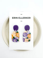 Load image into Gallery viewer, Lavender Marmalade Small Colour-Block Dangle Earrings
