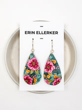 Load image into Gallery viewer, Pink &amp; Teal Large Dangle Earrings
