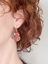Load image into Gallery viewer, Zinnia Medium Organic Teardrop Dangle Earrings
