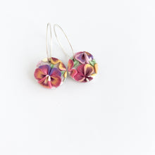 Load image into Gallery viewer, Pansy Small Circle Hoop Earrings
