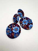 Load image into Gallery viewer, Winter Blues Large Statement Earrings
