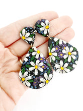 Load image into Gallery viewer, Dusky Daisies Statement Dangle Earrings

