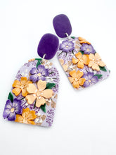 Load image into Gallery viewer, Lavender Marmalade Large Colour-Block Dangle Earrings
