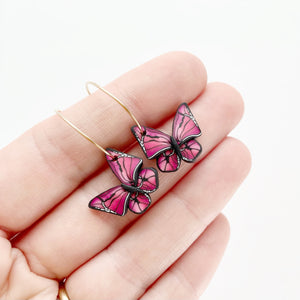 Butterfly Hoops in Pink