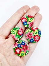 Load image into Gallery viewer, Jardin Vert Double Dangle Earrings
