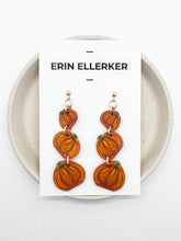 Load image into Gallery viewer, Pumpkin Waterfall Dangle Earrings

