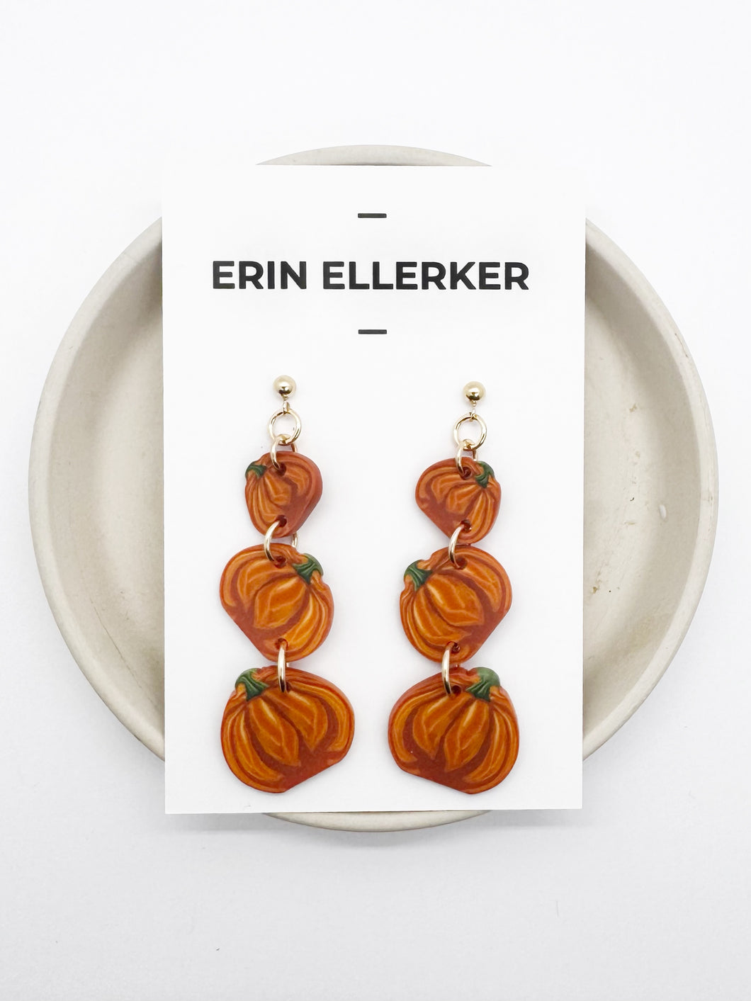 Pumpkin Waterfall Dangle Earrings