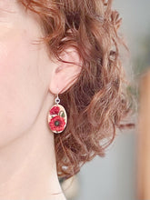 Load image into Gallery viewer, Poppy Medium Oval Dangle Earrings

