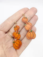 Load image into Gallery viewer, Pumpkin Waterfall Dangle Earrings

