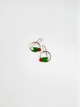 Load image into Gallery viewer, Holly Gold Circle Dangle Earrings
