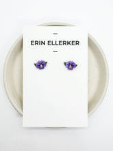 Load image into Gallery viewer, Dainty Violet Flower Stud
