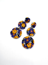 Load image into Gallery viewer, Indigo Garden Large Dangle Earrings
