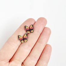 Load image into Gallery viewer, Butterfly Stud in Orange/Yellow
