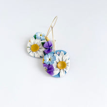 Load image into Gallery viewer, Spring Wildflowers Hoop Earrings
