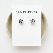 Load image into Gallery viewer, Midnight Garden Mini Circle Stud Earrings
