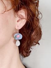 Load image into Gallery viewer, Spring Tulips Blue Dangle Earrings

