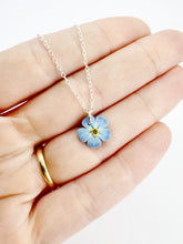 Load image into Gallery viewer, Forget-me-not Flower Dainty Necklace
