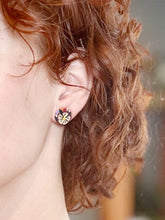 Load image into Gallery viewer, Fall Kaleidoscope Circle Stud Earrings
