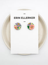 Load image into Gallery viewer, Neon Spring Circle Stud Earrings
