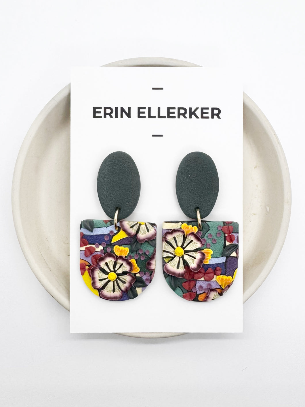 Fall Kaleidoscope Colour-Block Dangle Earrings