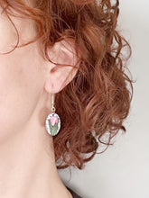 Load image into Gallery viewer, Spring Tulips Small Dangle Earrings (Pink)
