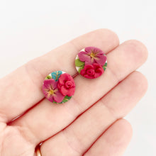Load image into Gallery viewer, Vibrant Winter Circle Stud Earrings
