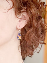 Load image into Gallery viewer, Indigo Garden Small Teardrop Dangle Earrings
