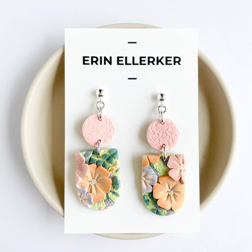 Pastel Bouquet Colour Block Dangle Earrings