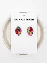 Load image into Gallery viewer, Pink &amp; Teal Large Small Stud Earrings
