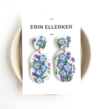 Load image into Gallery viewer, Forget-me-not Large Dangle Earrings
