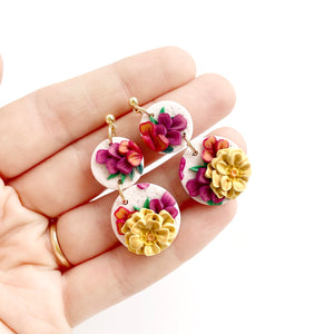 Vibrant Petals Medium Dangle Earrings