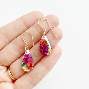 Vibrant Petals Small Dangle Earrings
