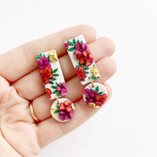 Load image into Gallery viewer, Vibrant Petals Long Dangle Studs
