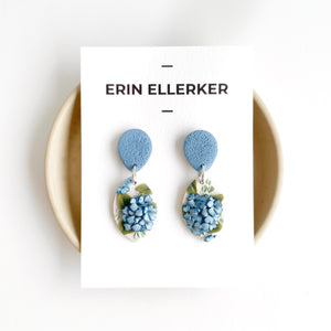 Blue Hydrangeas Medium Dangle Earrings