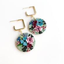 Load image into Gallery viewer, Wild Posy Large Dangle Earrings
