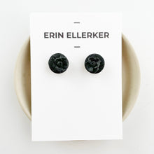 Load image into Gallery viewer, Black Monochrome Essentials Circle Stud Earrings
