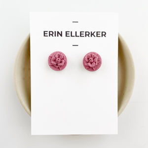 Pink Monochrome Essentials Circle Stud Earrings