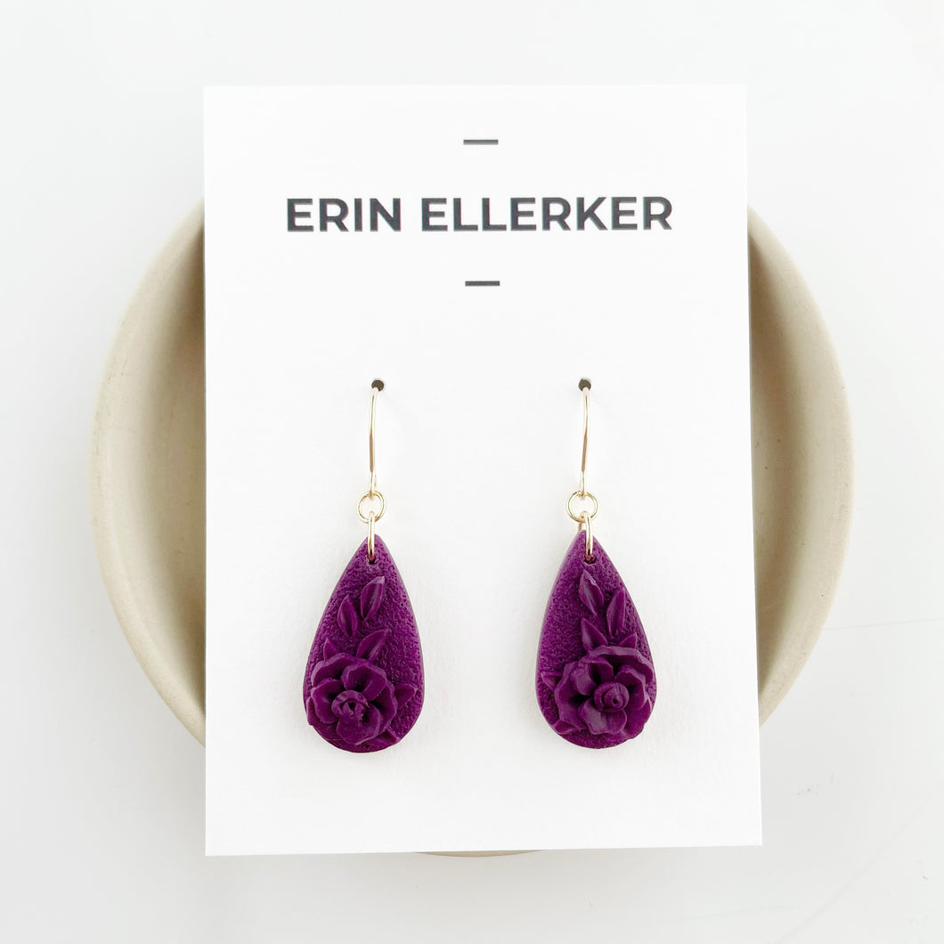 Purple Monochrome Essentials Small Dangle Earrings