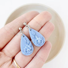 Load image into Gallery viewer, Blue Monochrome Essential Small Dangle Earrings
