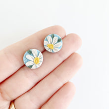 Load image into Gallery viewer, Daisy Circle Stud Earrings in Blue

