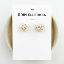 Load image into Gallery viewer, Ivory Monochrome Essentials Circle Stud Earrings
