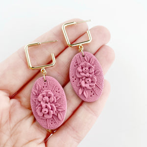 Pink Monochrome Essentials Large Dangle Earrings