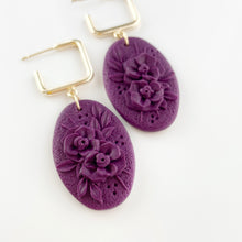 Load image into Gallery viewer, Purple Monochrome Essentials Large Dangle Earrings
