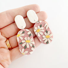 Load image into Gallery viewer, Daisy Large Dangle Earrings in Pink
