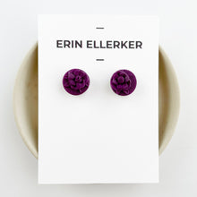 Load image into Gallery viewer, Purple Monochrome Essentials Circle Stud Earrings
